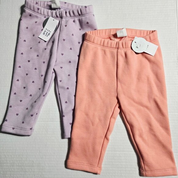 Girls' Cozy Leggings Bottoms Set of 2 size 6-12 months NWT - Picture 1 of 5